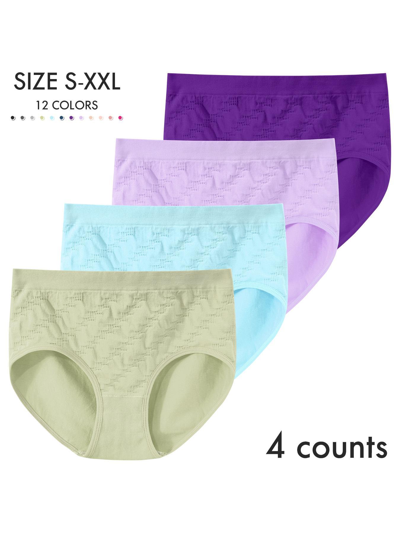 Women's Solid Color Panty, Breathable Comfortable Panty for Daily Wear, Women's Underwear for All Seasons, Soft Comfy Brief, Fashion Breathable Underwear