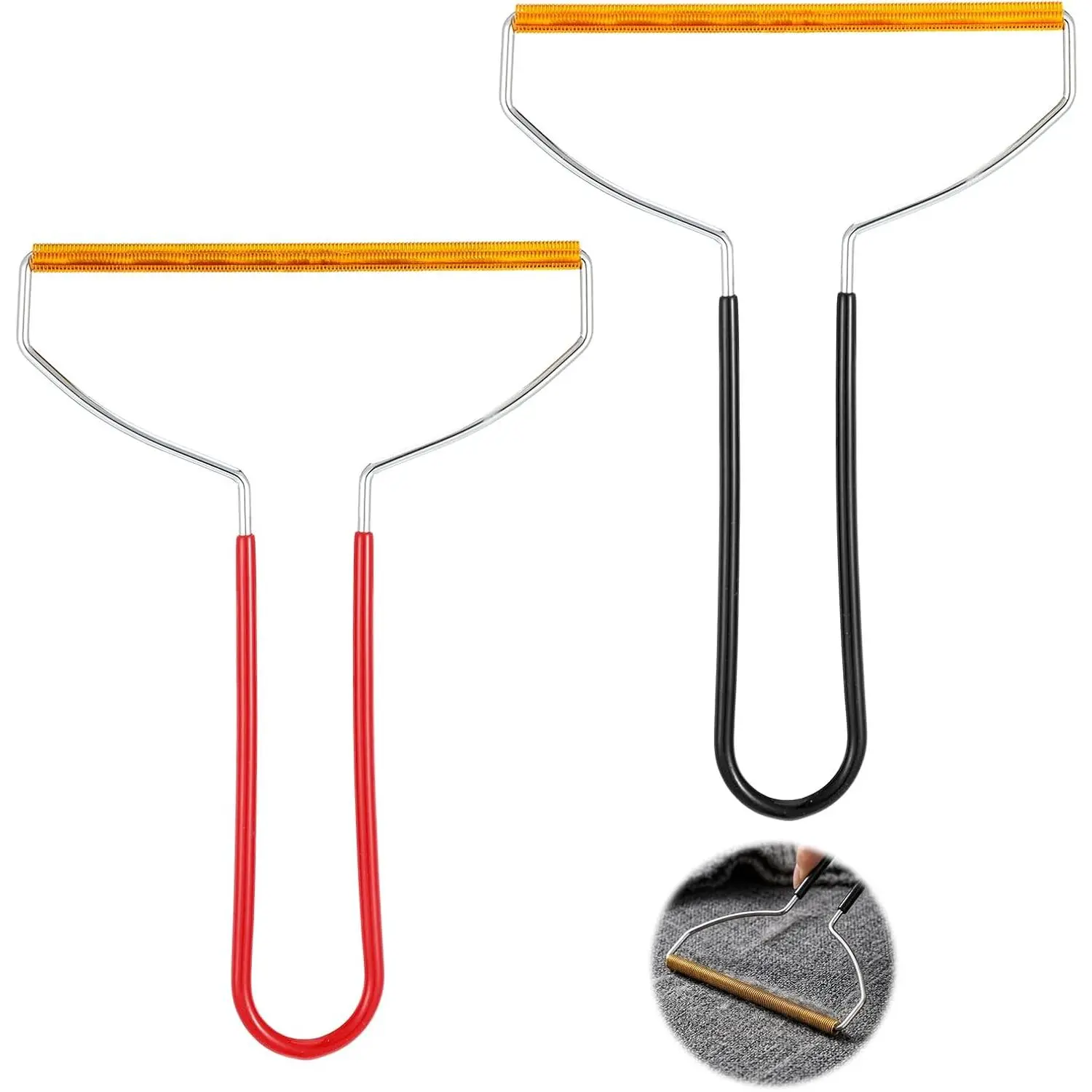 2 Pack Carpet Rake Scraper Gen  Remover Tool Portable  for Couch, Carpets,  Trees,  Mats, Furniture, Clothes,  Houses,  &  Lint  Cleaner Brush