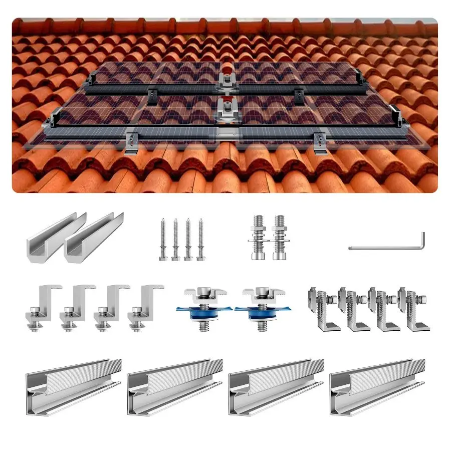 VEVOR Solar Panel Mounting Brackets, Solar Panel Mount Kit with 10x 4 ...