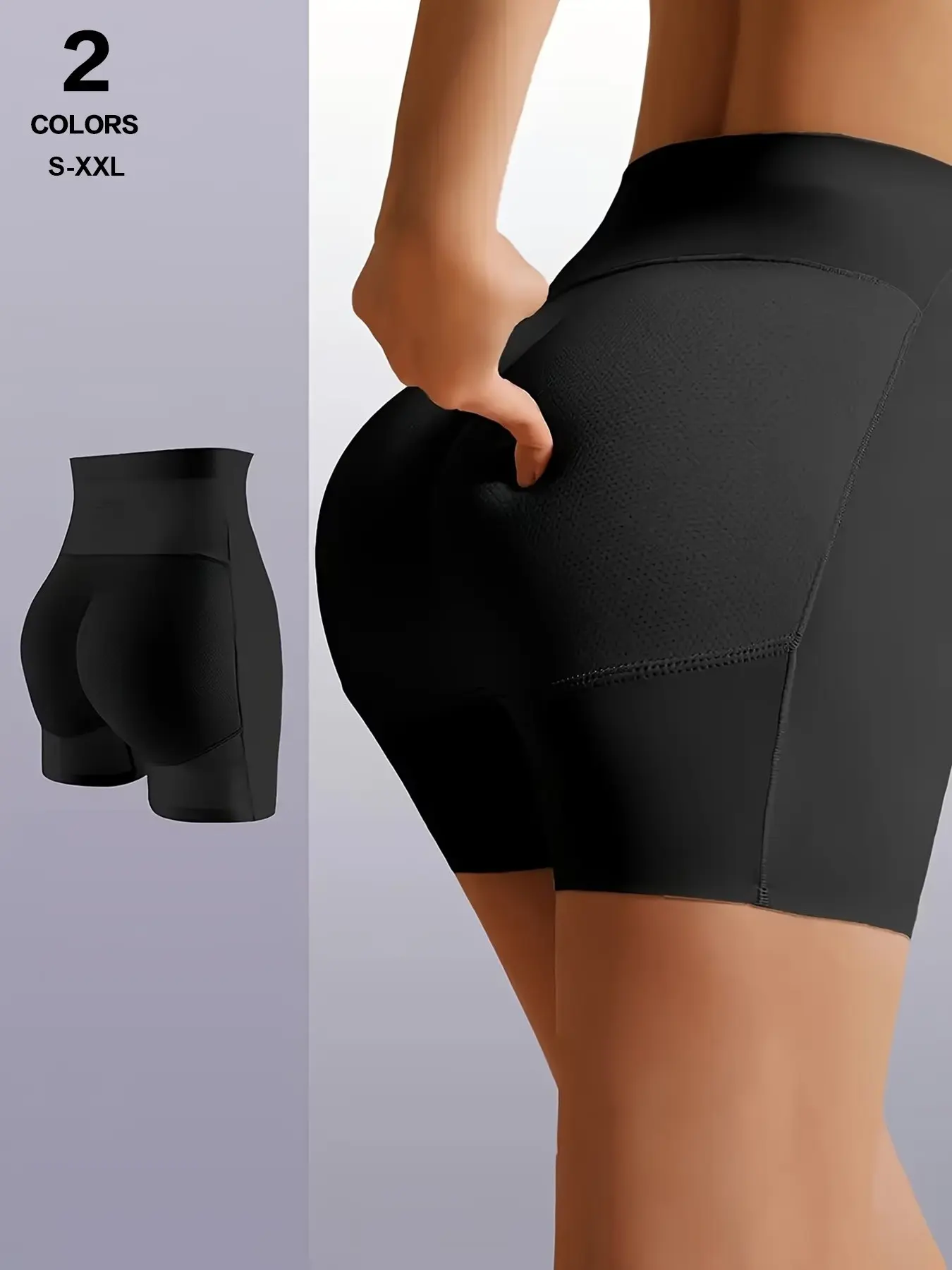 High Waist Butt Lifter Shapewear Shorts, Tummy Control Compression Biker Shorts, Anti-Chafing Butt Enhancer, Breathable Elastic Organic Textile