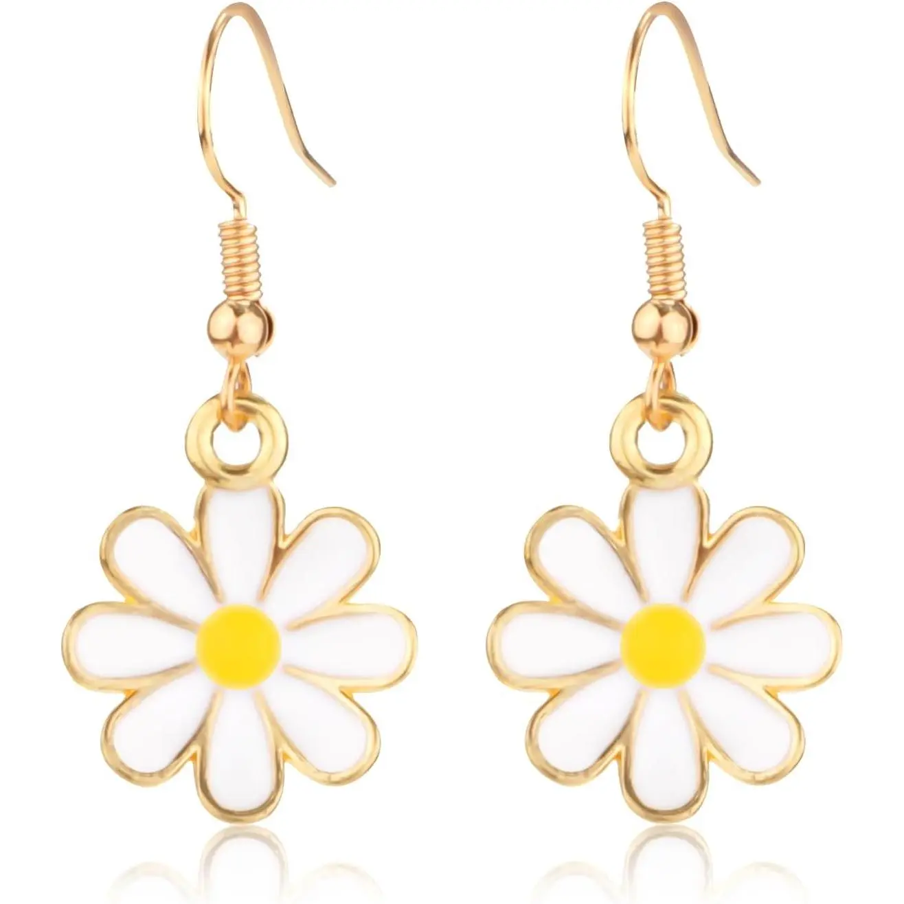 Daisy Flower Earrings for Women, Cute Daisy Small Dangle Drop Earrings -Tone Minimal  Flower