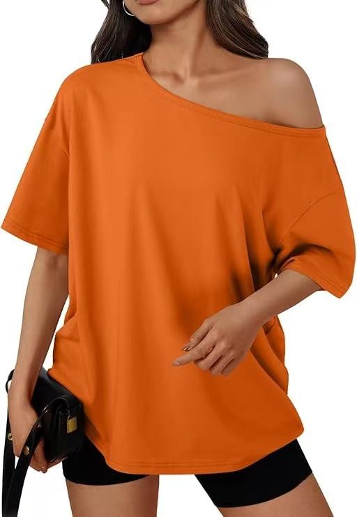 Women's Off Shoulder Short Sleeve Knit Sweater Top Trendy One Shoulder Knitted Tank Top for Spring & Summer Outfits Soft Lightweight