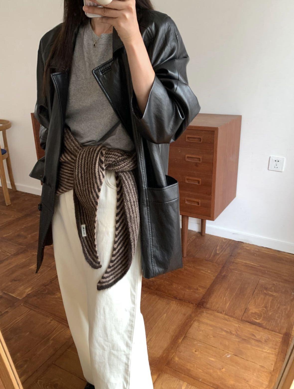 Single Color Cashmere Scarf, Thick Wool Knit Shawl, Fluffy Soft Scarf, Lazy Style, Versatile Korean Aesthetic, Unisex, Fall & Winter