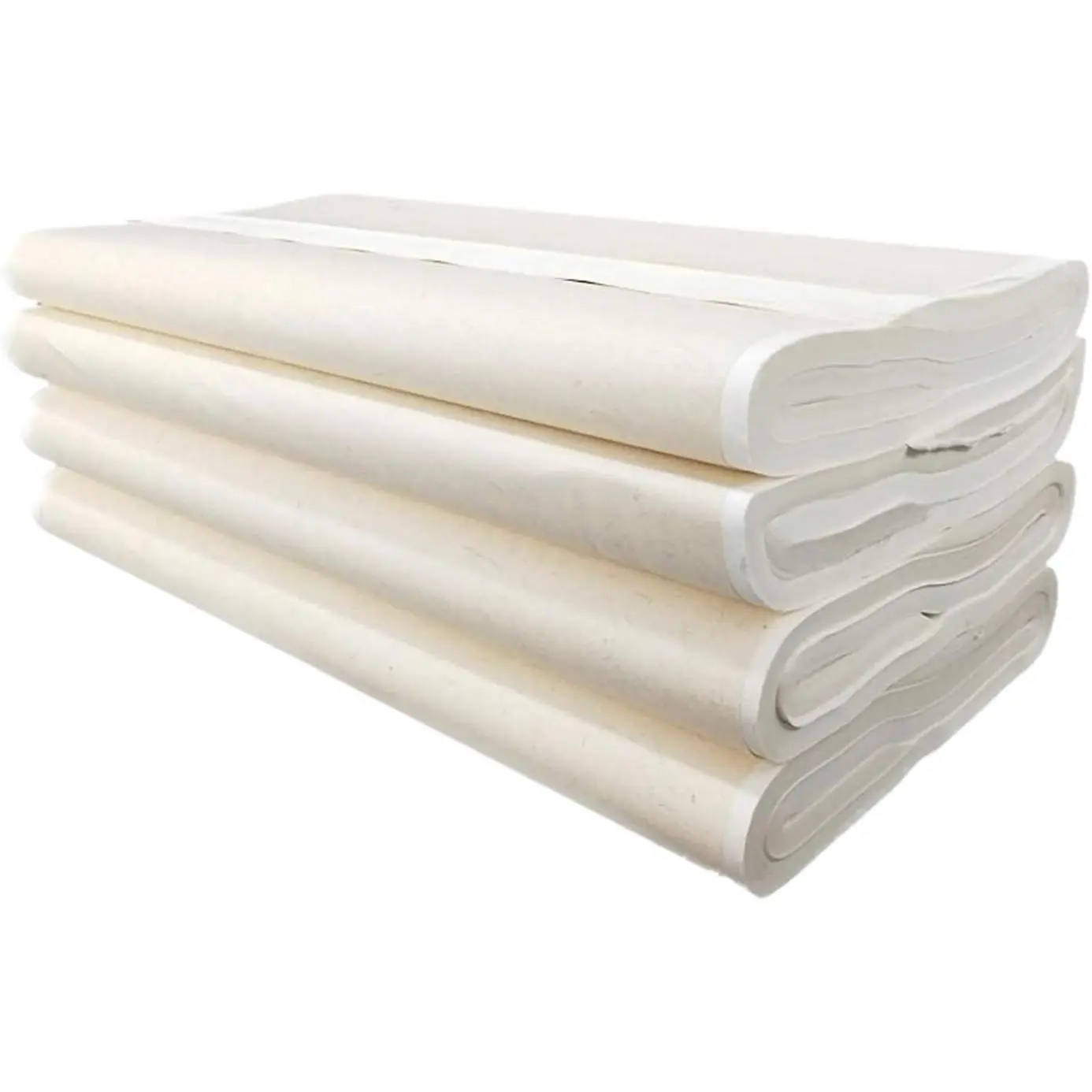 Chinese Japanese Calligraphy Xuan Paper, Rice Paper Sumi Calligraphy Paper for Calligraphy Brush Ink Writing, Painting Without Grids 100 Sheets/Bag,13.4 x 26.7 inch, Half Raw Ripe Xuan