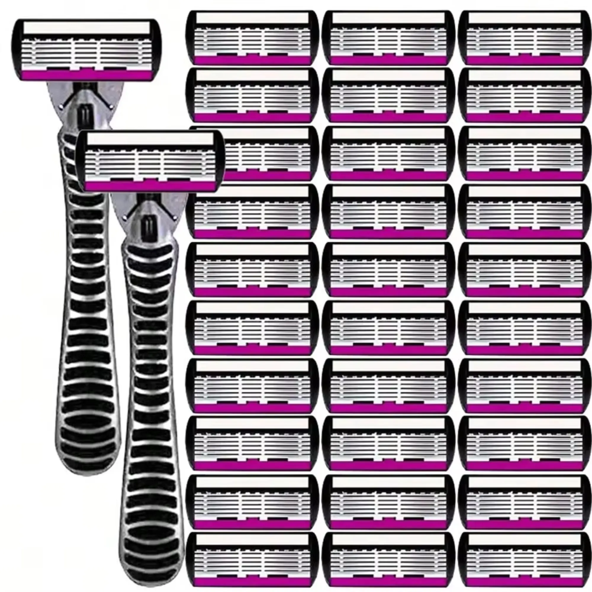 12-Layer Manual Shaving Razor with Anti-Slip Grip, Razors for Women, Men’s Shaving Tool for Smooth Shave, Bathroom Supply