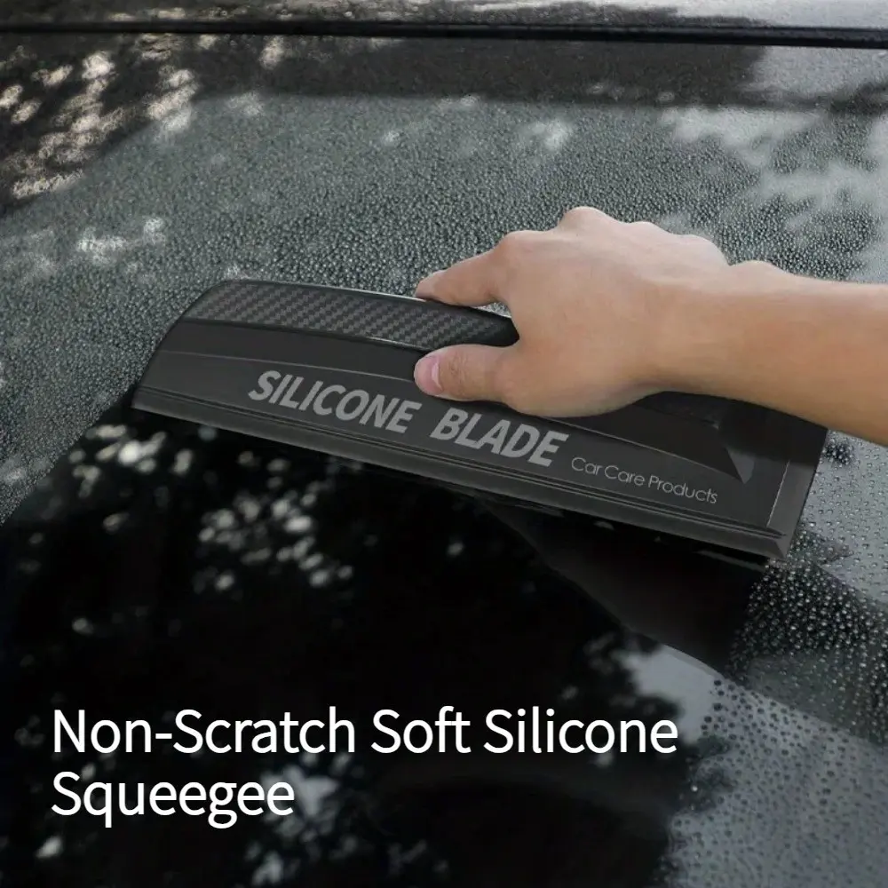 Non-Scratch Soft Silicone Squeegee, Car Window Cleaning Tool, Water Wiping/Snow Removal/Film Scraping Blade, Windshield Wiper Cleaner, 1 Piece