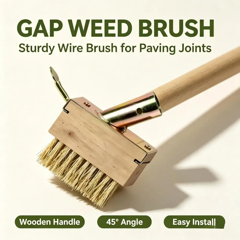 Metal Wire Weeding Brush Multi-Purpose Crevice Cleaning Tool Tile and Slate Weed Removal Tool