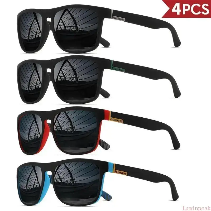 4PackSquare Polarized Sports Goggles - Featherlight Polycarbonate Frame, UV400 Shield, Durable Unisex Sports Outdoor Sunglasses for Driving, Driving Eyewear, Lightweight Sports Shades, Polarized Cycling Sunglasses,summerwins,father'sdaygifts,campingessent