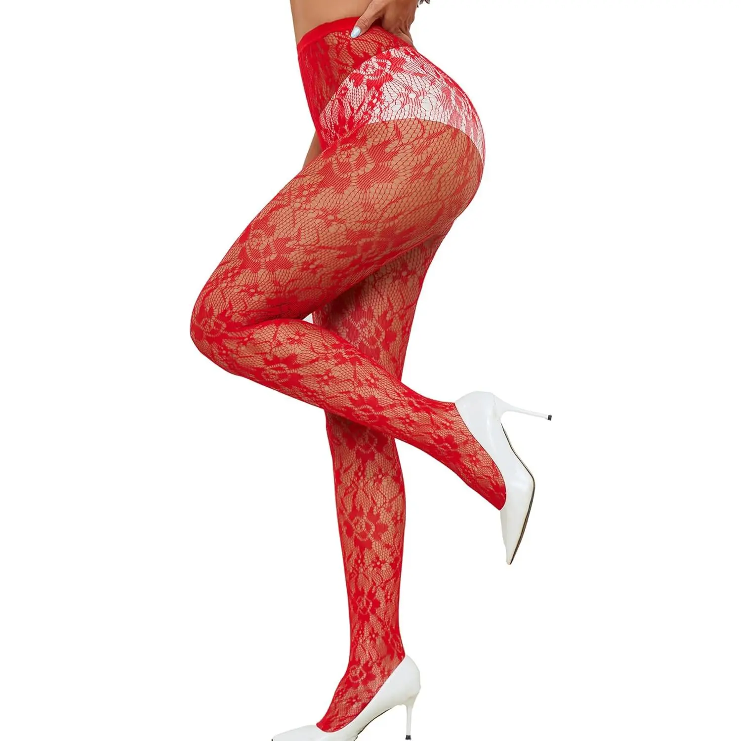 Lace Tights Lace Stockings Sunflower Fishnet Stockings for Women Leggings Floral Pantyhose