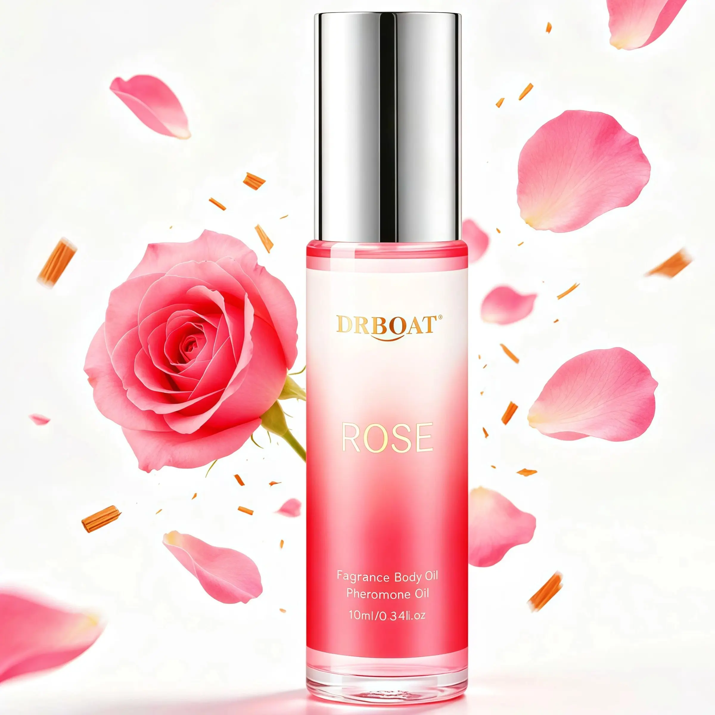 Rose Pheromone Oil - Rich 10ml Roll-On Perfume Oil，wooden Rose Decadent Eau De Toilette，powdery Fragrance Body Oil, For Daily Use, Daily Wear Fragrance, Convenient for Travel.