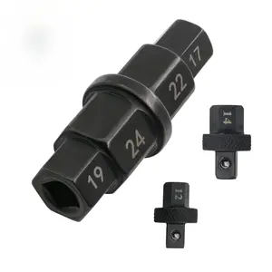 Motorcycles Hex Axle Tool Steady Hex Bit Socket Set Black Spindle Socket Adapter Tool 12mm,14mm,17mm,19mm,22mm,24mm with Gloves, 6 in 1 (6 in 1)