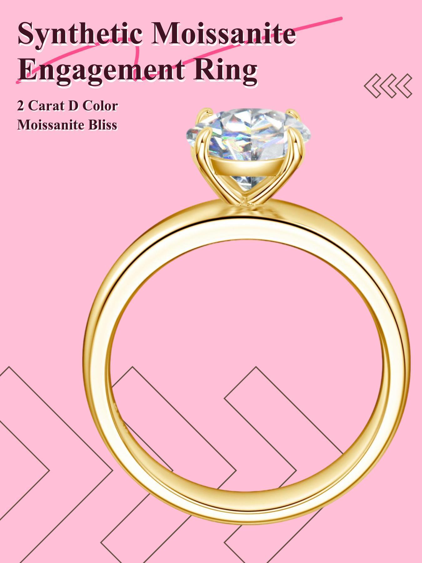 2024 New Style Synthetic Moissanite, S925 Sterling Silver Classic Four Claw Ring, Moissanite Rings, Fashion Jewelry Accessories for Women & Men