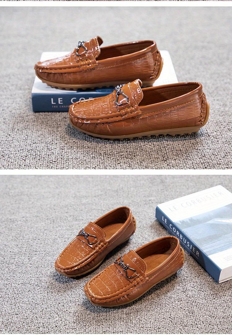 Boys' Slip-On Loafer Shoes - 2022 Summer Flat Shoes for Toddlers, Stylish British Design, Rubber-PU Synthetic Construction