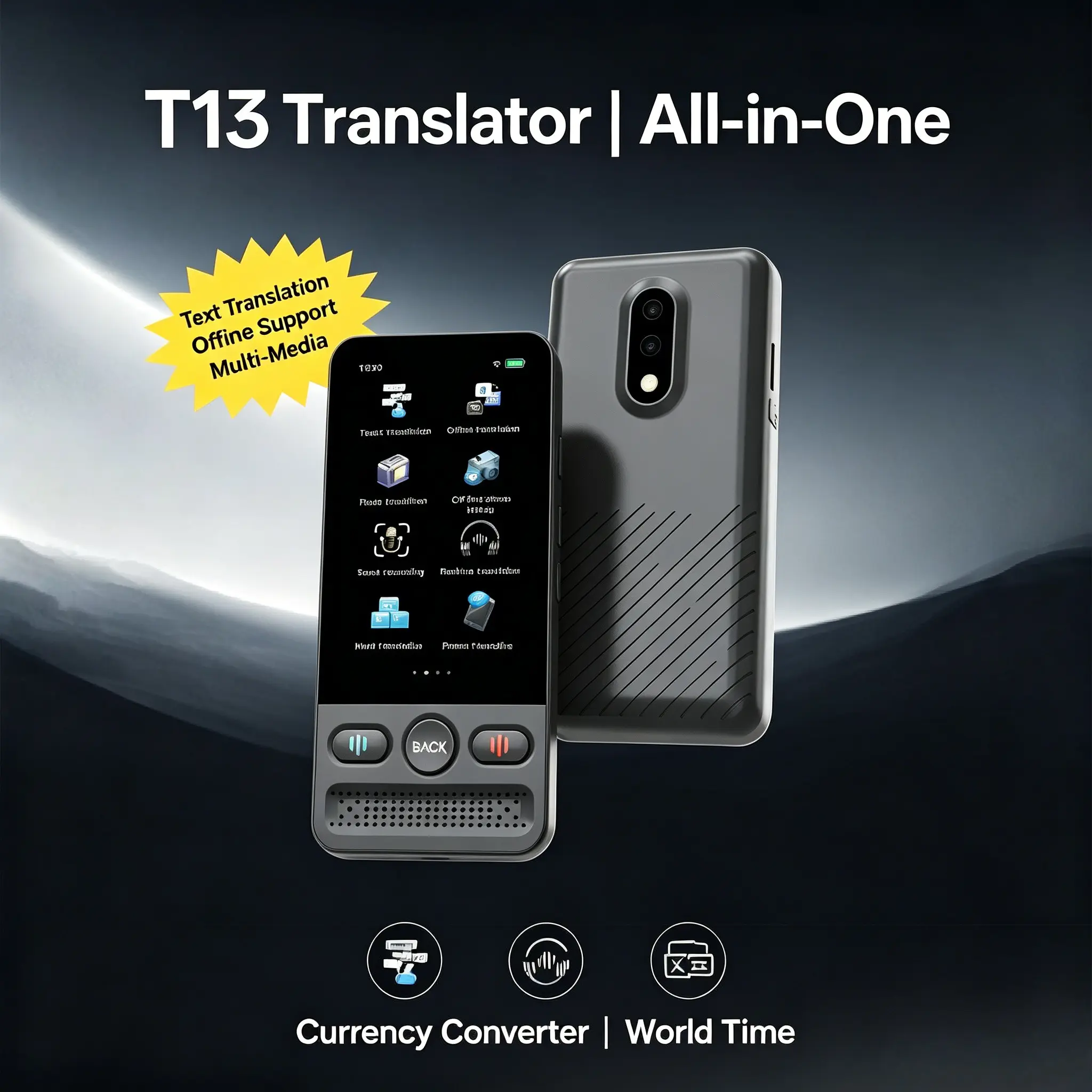 T13 Multifunctional Offline Language Translator For Cross Border Export Multi Language Recording Simultaneous Interpretation Business Travel Interpreter