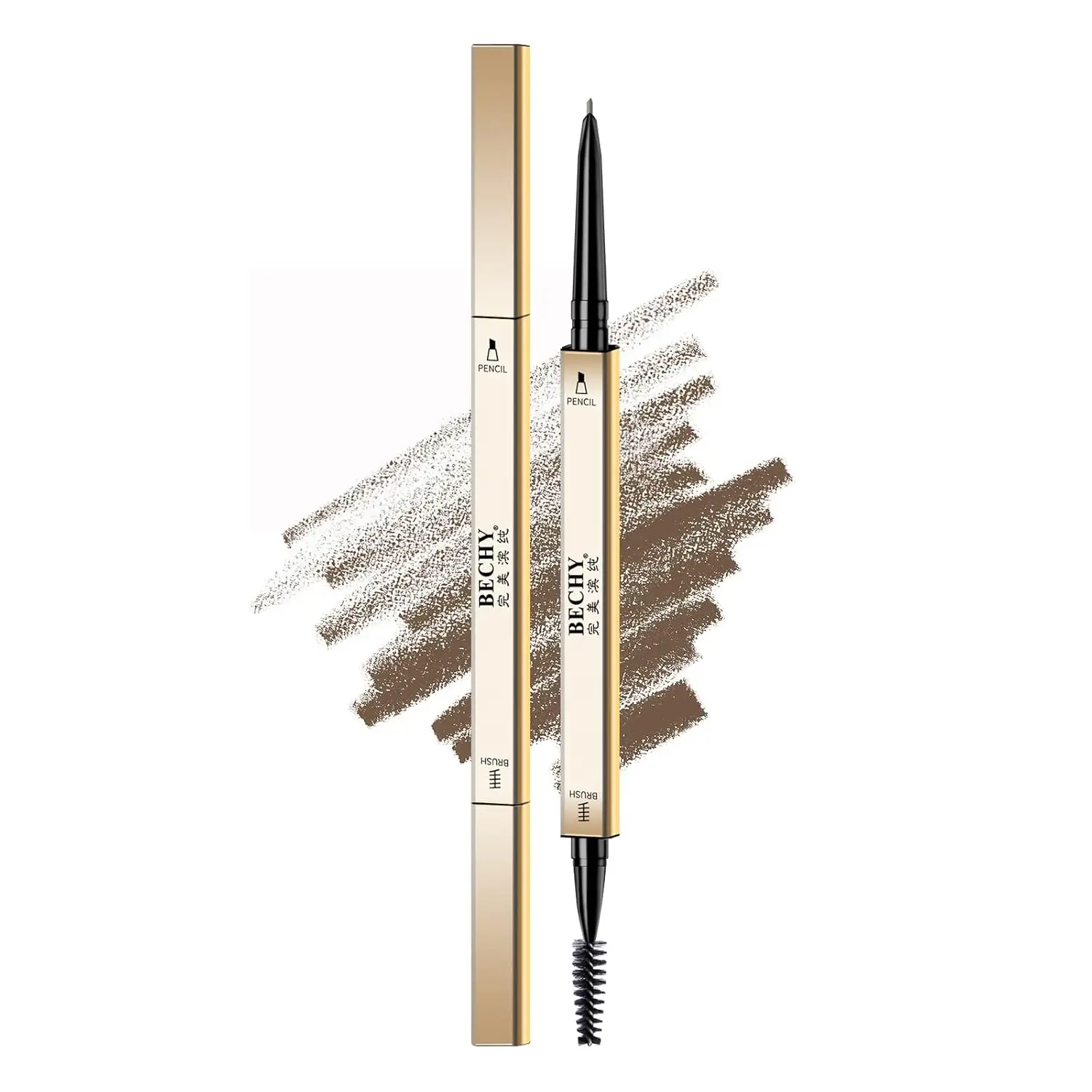 Eyebrow Pencil,3 PCS Waterproof Long-Lasting Microblading Dark brown Brow Pencil,Natural Eyebrow Makeup Ultra Slim Defining Eyebrow Pencils