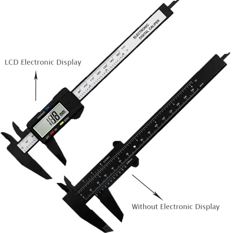 100mm Electronic Digital Caliper, Carbon Fiber Dial, Vernier Caliper, Micrometer, Measurement Tool, Digital Ruler