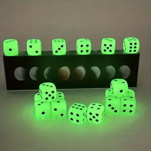 16mm Round Corner Luminous Dice, Dot Carved Drinking Dice, Ideal for Nightclubs, Bars, Ktv, Party Entertainment