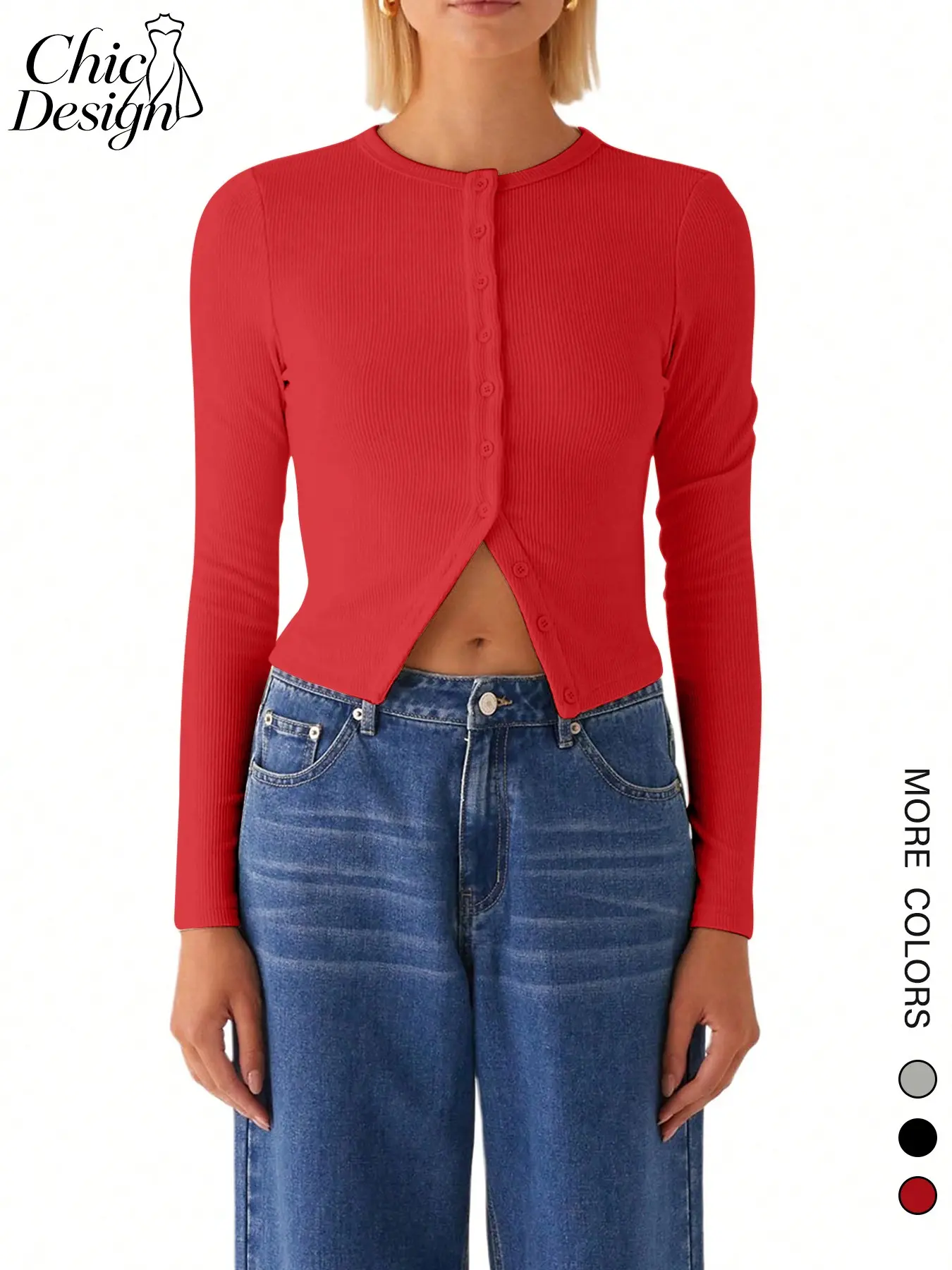 Women's Fashion Knitwear Cardigan, Plain Fitted Long Button-Down Top, High-Quality Fall&winter Wear, Elegant & Stylish Design