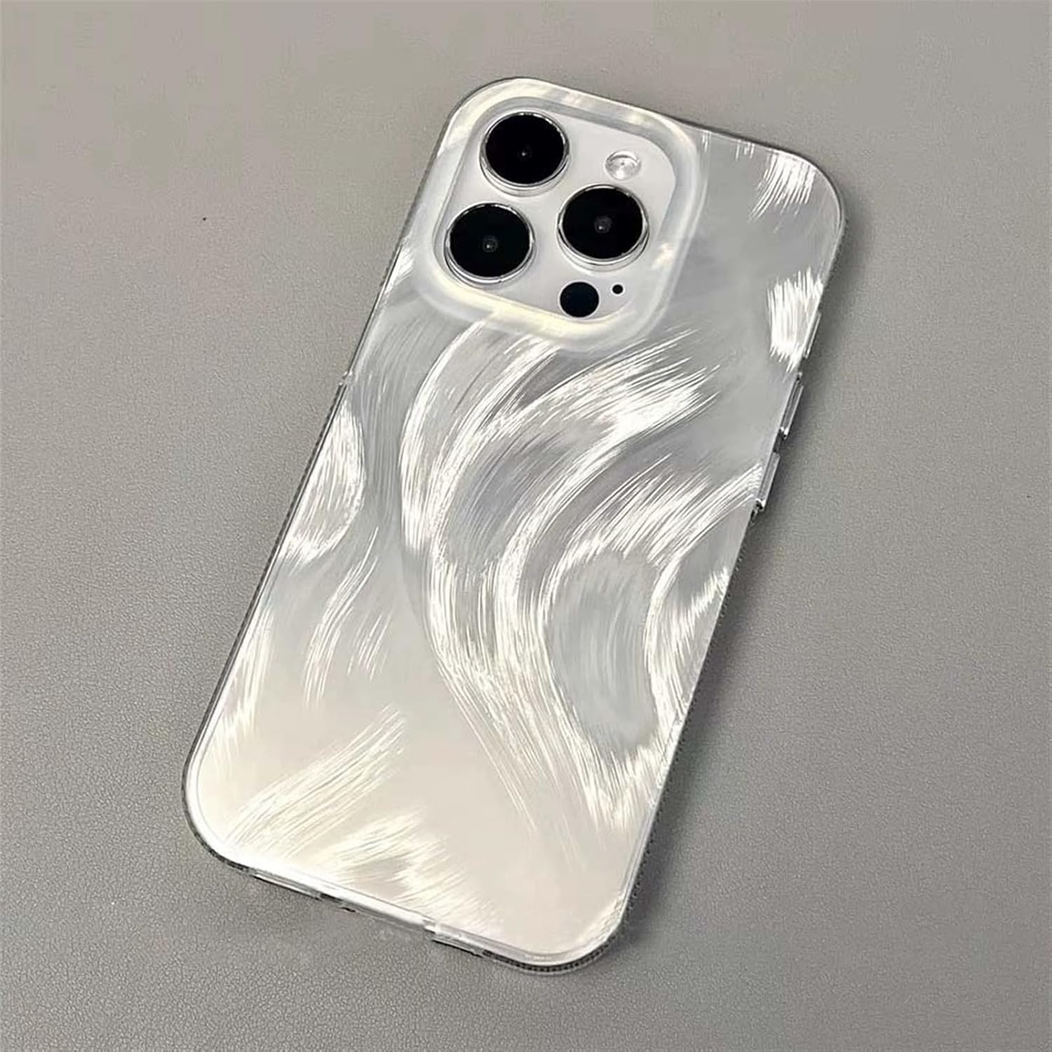 DarlingCase Fuzzy Feather Yarn iPhone 17 Pro Max Case, Fits iPhone 15 Pro Max, iPhone 14 Pro, iPhone 13, Soft Plush Texture Cover with Electroplated Accents – Cozy Feel, Stand Out Cute