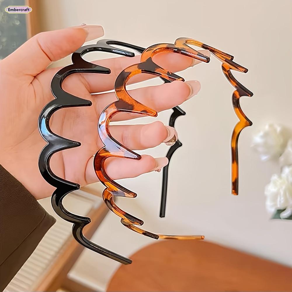 Black Twist Headband for Women, Non Slip Braided Hairband with Gold Bead Chain, Soft Mesh Fabric Headband for Spring Summer, Volumizing Fashion Hair Accessory for Daily Wear, Makeup, Party and Travel