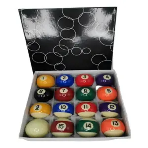 Set of 3.8cm American Pool Balls, Synthetic Resin Material, Durable and Impact-Resistant, Ideal for Kids' Pool Tables, Small Size Pool Table Accessories