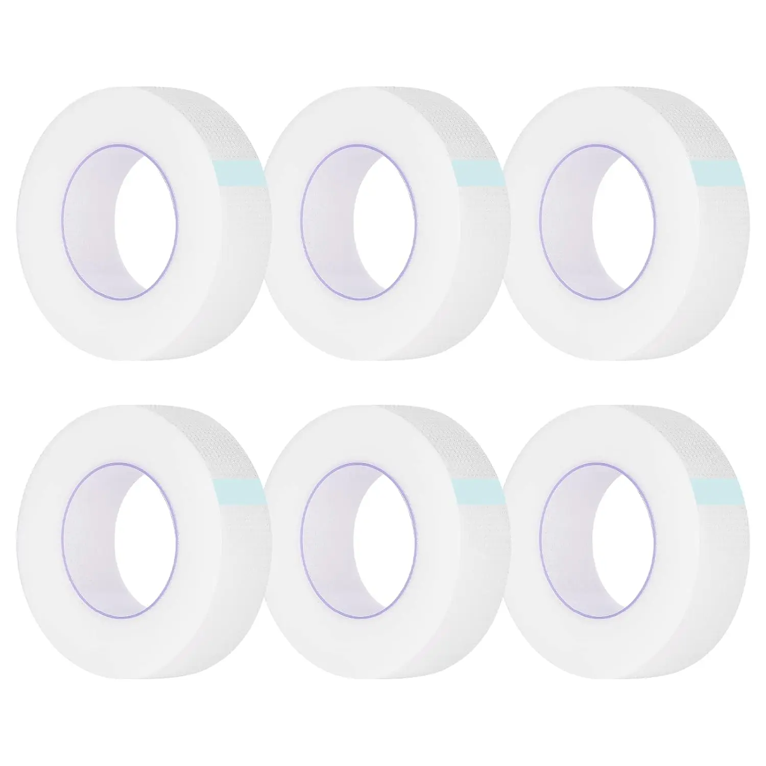 6 Rolls Breathable PE Eyelash Extension Tape, Transparent |   Latex-Free, No Sticky Residue, Gentle Adhesive, 9m/10 Yard Per Roll, Professional Supplies For Lash Lift & Makeup