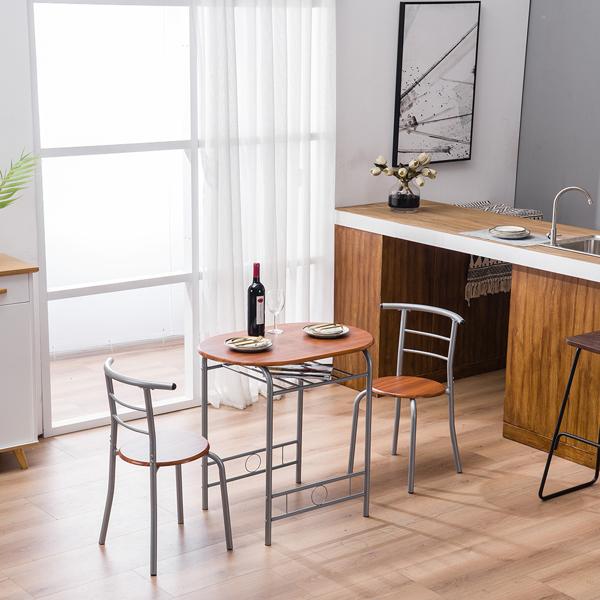 Compact Dining Table and Chairs Set, Easy Assemble Space Saving Table Set for Small Apartments Compact Dining Table and Chairs Set, Easy Assemble Space Saving Table Set for Small Apartments