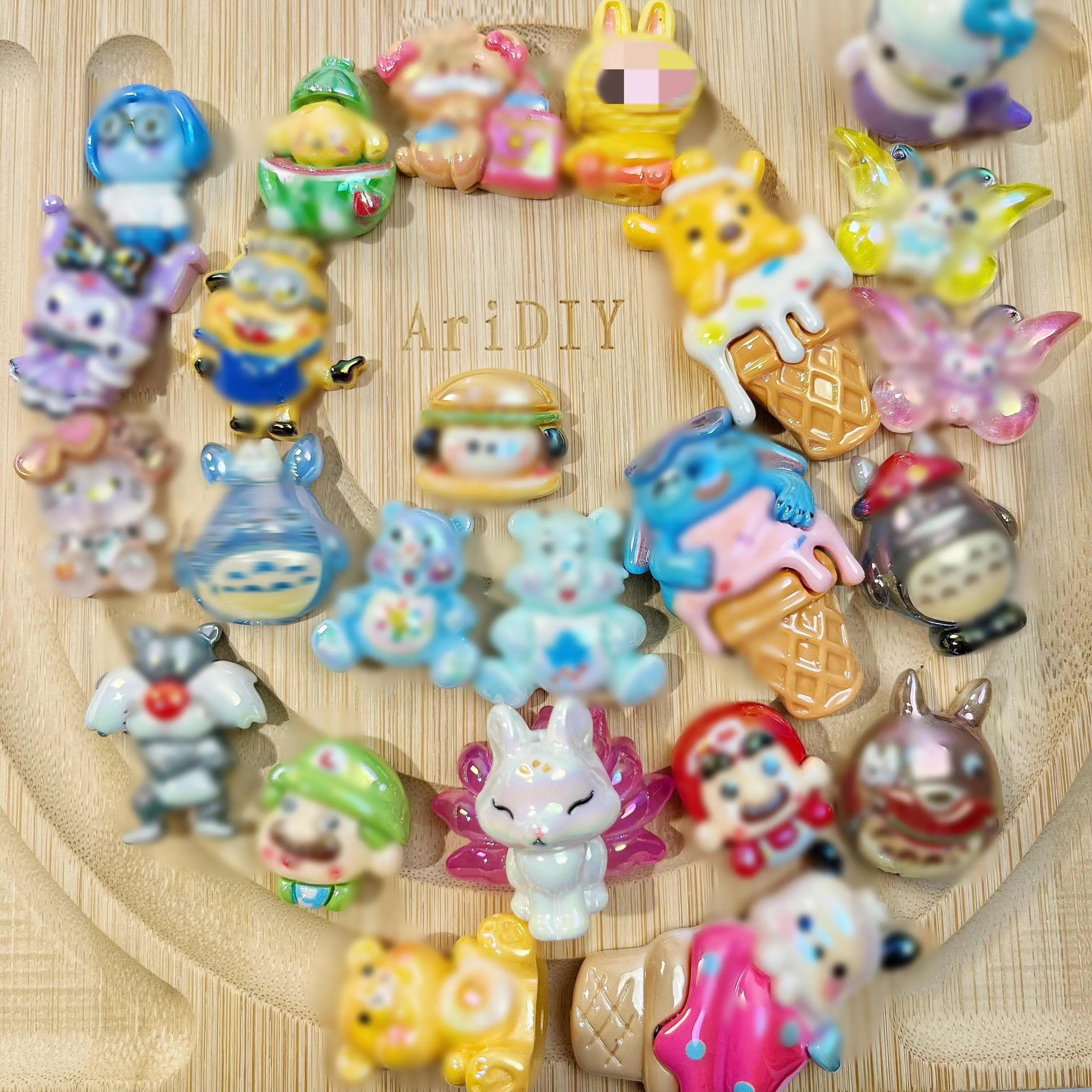 Chris-A6-Cartoon UV Plated Charms Beads