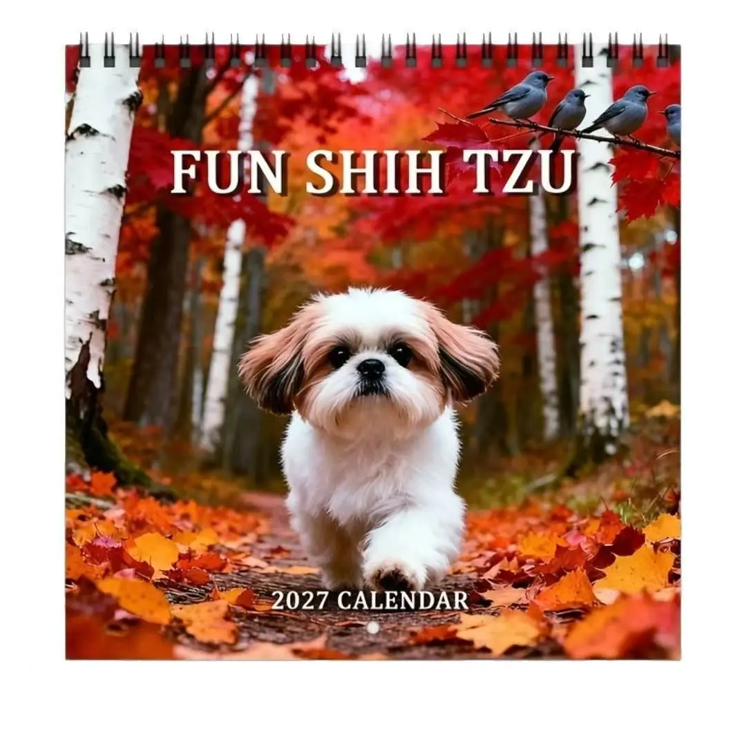 2027 Fun Shih Tzu Desk Calendar, Cute Shih Tzu Dog Nature Photography Table Calendar, Decor Desktop Planner, Perfect Gift for Shih Tzu Lovers & Dog Owners