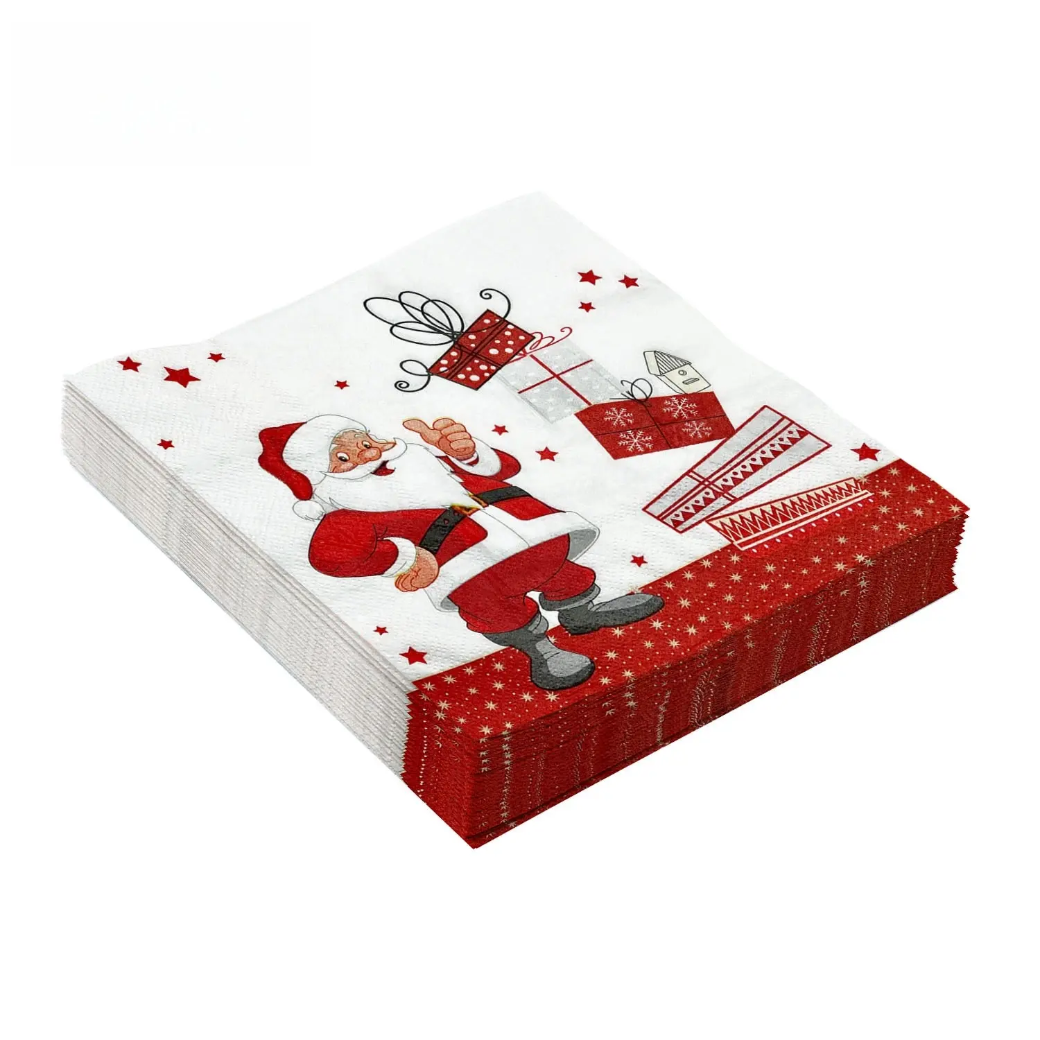 20 Sheets Christmas Napkins Santa Claus Design, Perfect for Holiday Parties & Table Decorations, Festive Paper Linen for Celebrations