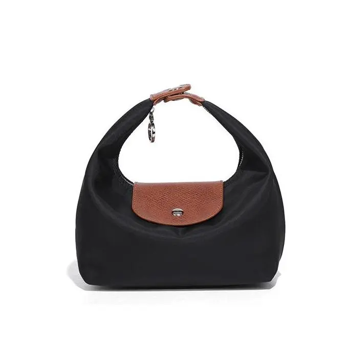 Crescent Handbags for Women, Solid Color Crossbody Fashion Bag with Adjustable Strap - Feminine Aesthetic for Casual Wear, Cross Shoulder Strap, Nylon Fabric, Adjustable Strap Purse, Casual Trendy Bag