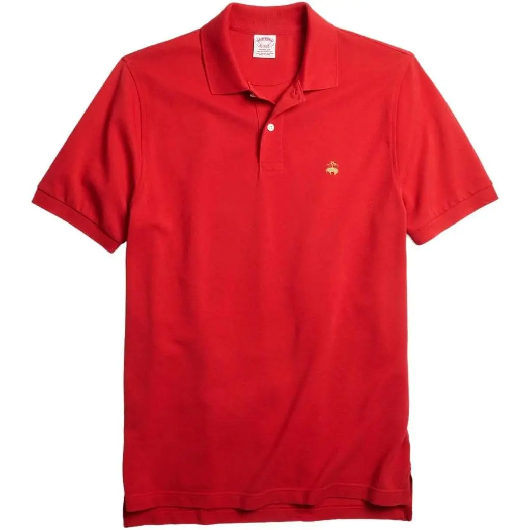 Brooks Brothers Mens Original Fit Mesh Cotton Performance Polo Shirt Bright White