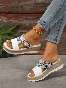 Women's Fashion Thick Sole Slippers, 2026 Trendy Versatile Comfortable Soft Bottom Anti-Slip Design Lightweight Women's Fashion Slippers