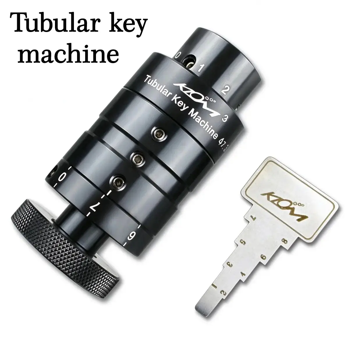 Tubular Key Cutter Set, Manual Blank Key Processing Tool, 7.5/7.8mm High-Precision Adjustable with Scale, Precision Locksmith Equipment