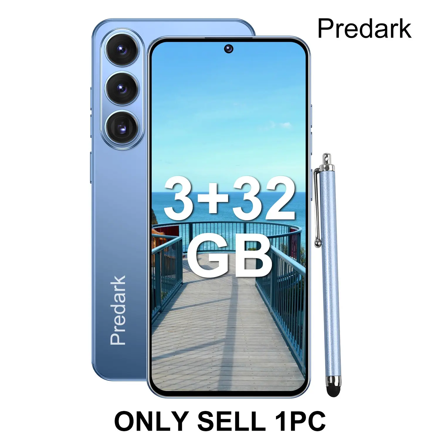Predark S25 Max Smartphone, 6.56-Inch HD Screen, G85 Octa-Core, 3+32GB Storage, 13mp Ai Dual Camera, 3200mah Battery, Android 12, 4g Full Network