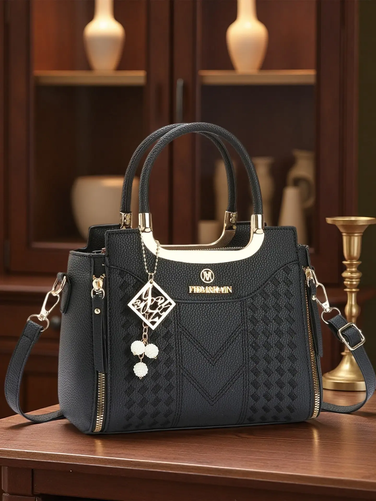 Luxury Women's Handbag, Silk Ribbon Design, Durable PU Leather, Casual Style, Perfect for Daily Use, Ideal Gift for Women