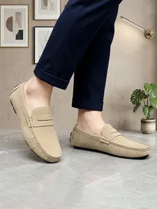 Vintage Penny Loafers for Men, Big Sizes & 4 Colors Optional, Comfort Flat Non-slip Casual Footwear for Formal & Daily Outfits