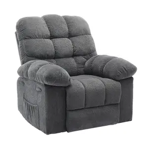 Cloud Like Oversized Recliner Chair Comfy Single Sofa Chair with Built in Phone Stand Side Pocket Q235 Steel Lazy Lounge Chair 300lbs Heavy Duty Adjustable Reclining Armchair Accent Chairs for Living Room WFH Bedroom