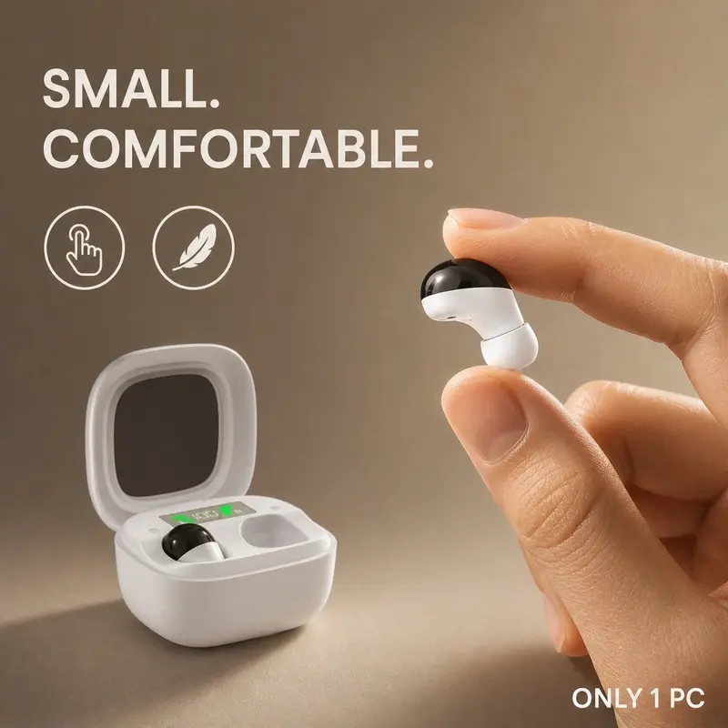 Wireless Bluetooth Earbuds with Translation App Support, Compact In Ear Earphones with Bluetooth 6.0, Built in Microphone, Touch Controls and Digital Battery Display for Travel, Work and Multilingual Conversations, TWS Earbuds