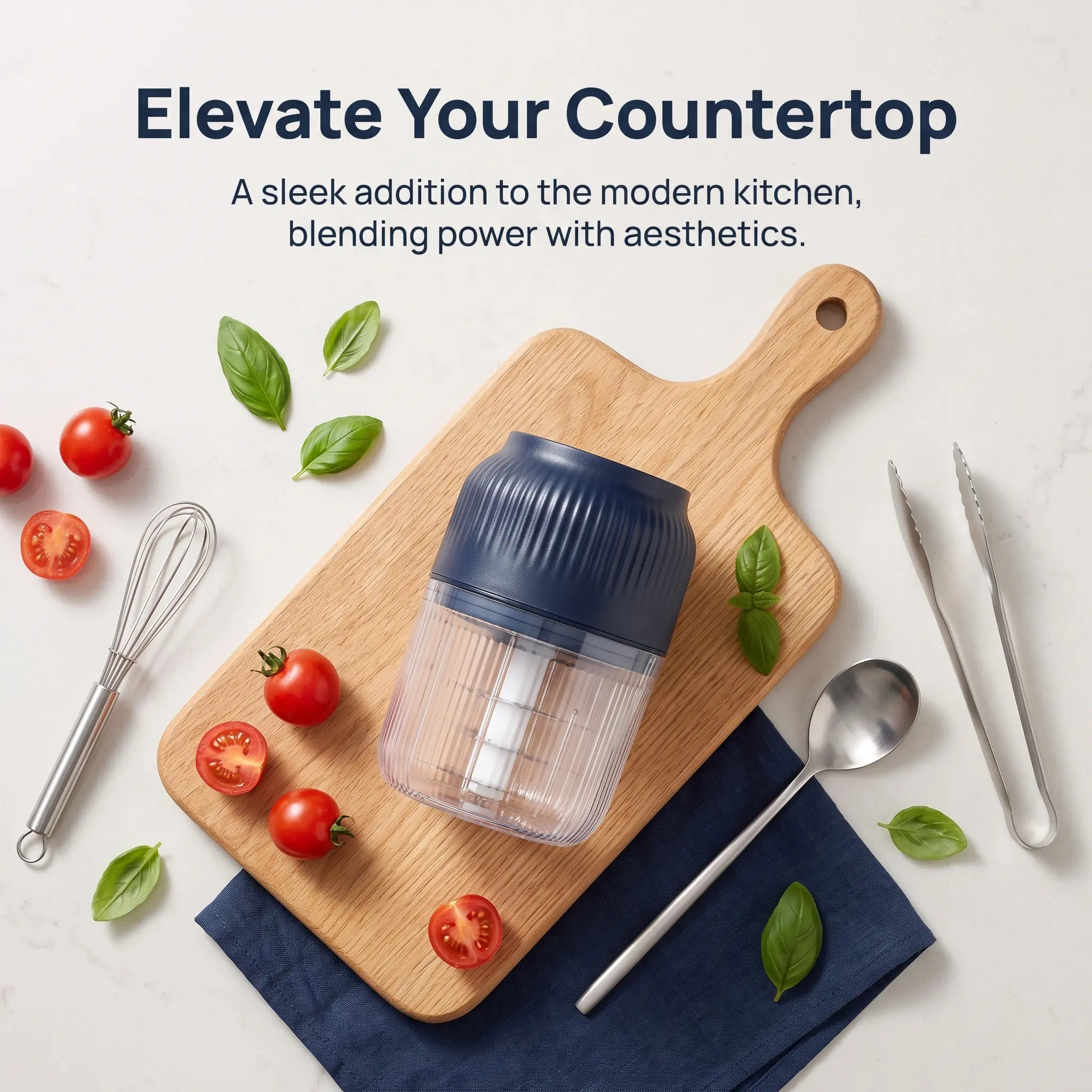 USB Rechargeable Mini Electric Food Chopper & Meat Grinder, Portable Garlic Masher for Minced Meat, Onion, Ginger, Chili & Vegetables with Lithium Battery, Comes With Raccoon Shaped Cheese Grater and Lychee Peeler Kitchen Tool Set