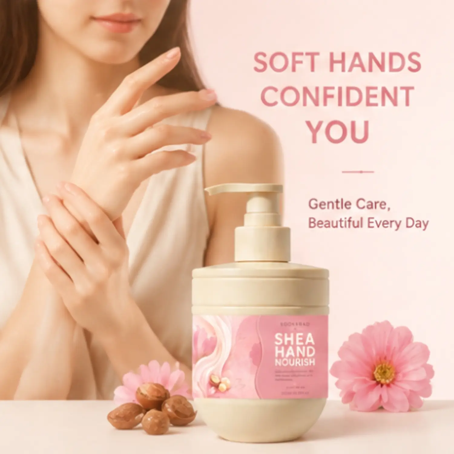 Shea butter, macadamia oil, marshmallow, daily nourishing moisture, hand cream, hands, 10.58fl oz, 300ml