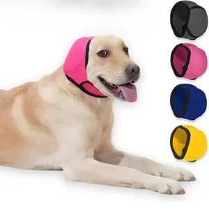 Soft Pet Ear Muffs & Calming Hood, windproof and debris-proof head wrap for dogs and cats. Cozy protective accessory, ideal for outdoor activities, bathing, swimming and daily pet grooming care.