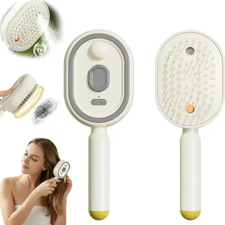 2026 New Electric Steam Brush, Electric Steam Brushs for Hair, Rechargeable Steam Hair Straightener, Heated Styling Brush, Detangling Steams Brush, Reduce Frizz, Nourishes Hairs, Anti-Static