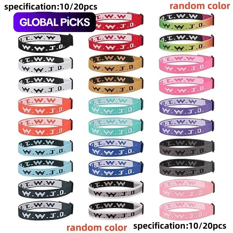 WWJD Bracelet Pack for Women & Men, Jesus Wristbands, Colorful Motivational Bracelets, Bracelet Set, Perfect Christmas Gifts #GLOBAL PICKS