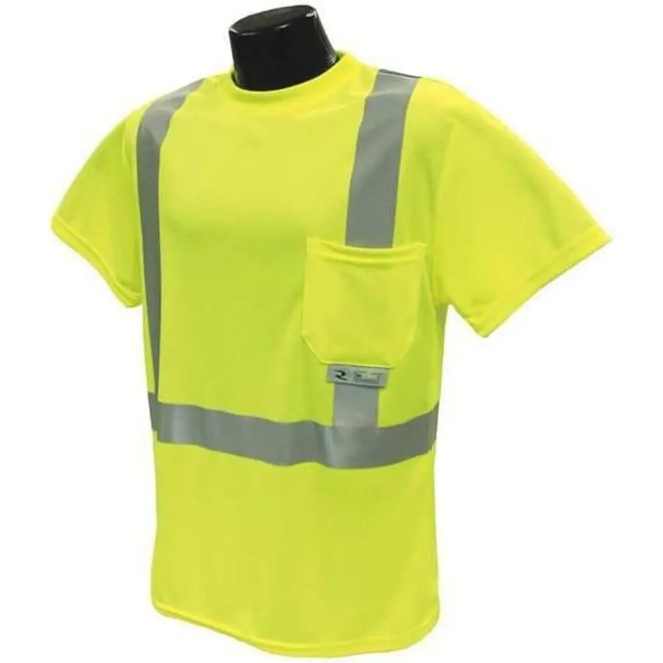 Radians unisex adult St11 Industrial Safety Shirt Short Sleeve, Safety Green, Medium