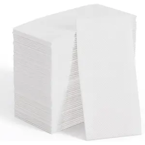 200 Pack Disposable Paper Napkins, Soft Bathroom Napkins for Guests, 2-Ply White Paper Hand Towels for Halloween, Wedding, Thanksgiving