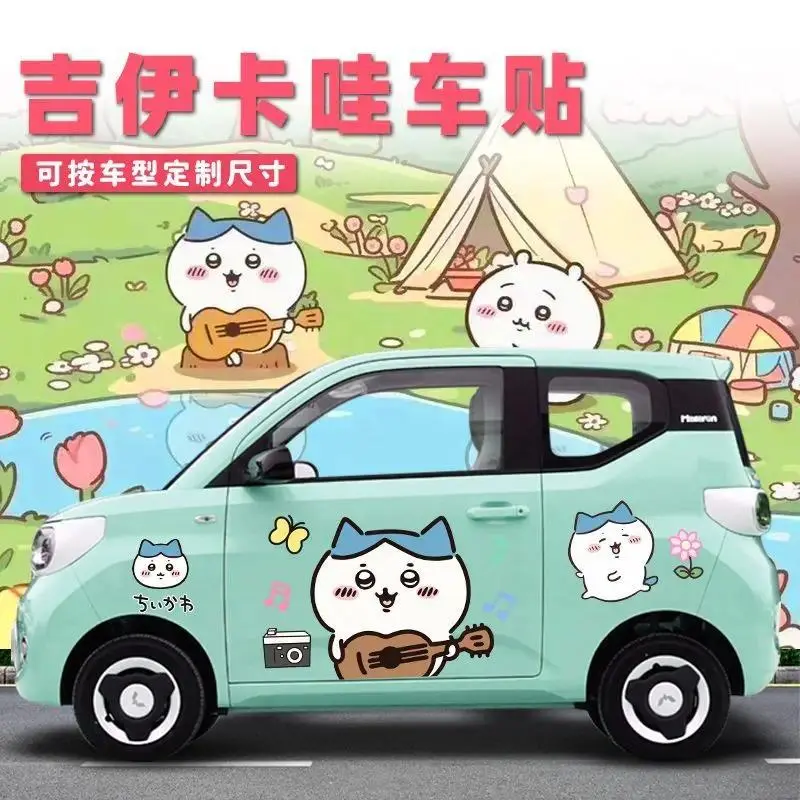 Chiikawa Car Sticker Car Film Car Cover Scratch Masking Stickers Car Accessories Decorate Hachiware Usagi Car Accessories Gift