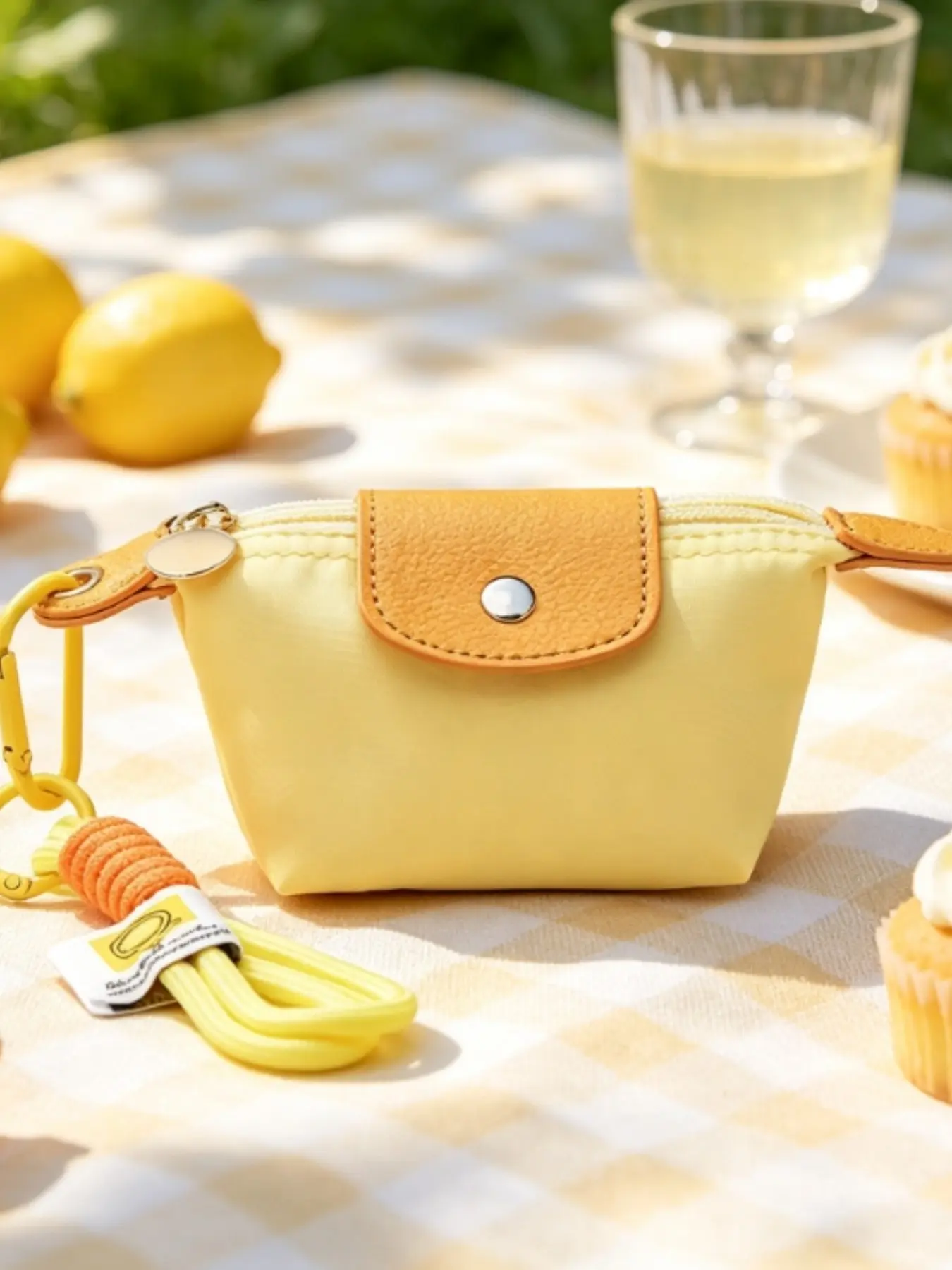 Casual Wrist Strap Mini Bag, Unisex Lipstick Coin Purse, Nylon Material, Keychain Organizer, Car Key Holder, Earphone Case