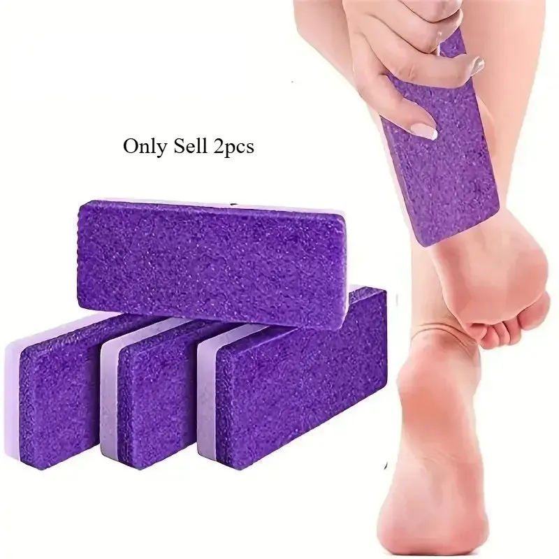2pcs Foot Exfoliator Set, Pumice Stone & Callus Remover for Smooth Feet, Pedicure Heel Scrubber Tool, Essential Foot Care Kit