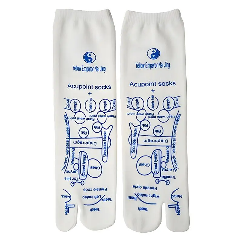 Reflexology Socks with Beginner Acupoint Massage Tools Set, 1 Pair Foot Massage Socks & 5 Counts Massage Rods, Foot Remedy for Women